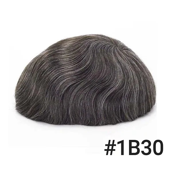 PHE - S25V 0.03mm Ultra Thin Skin Men's Hair Systems With V - looped Human Hair - Pro Hair Edit