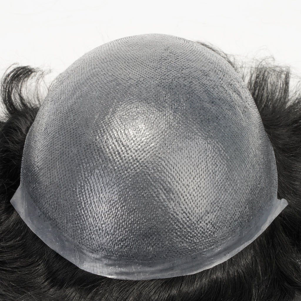 PHE - S1R Thin Skin Men's Toupee Hair Systems 0.08 mm Remy Hair Transparent Poly Skin - Pro Hair Edit
